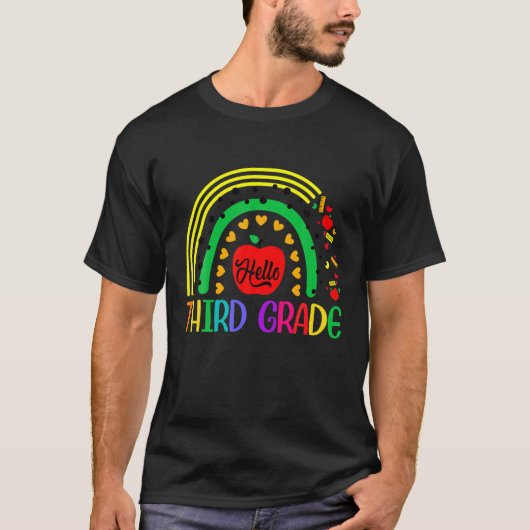 ハロー3年生チームHappy First Day of School Tシャツ (正面)
