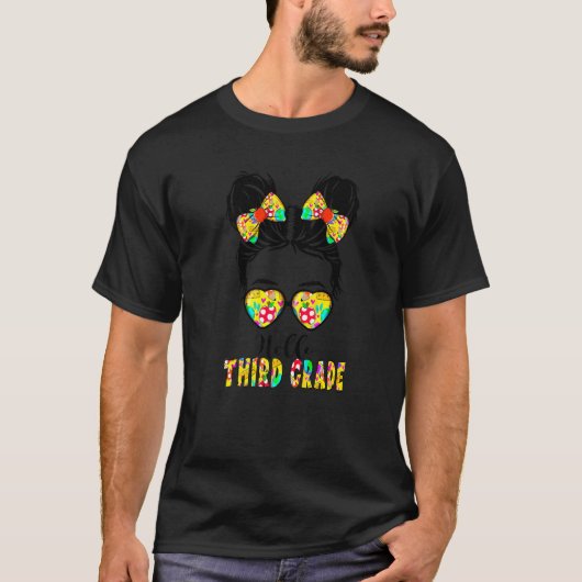 ハロー3年生メッシーバンガールズ3年生バックT Tシャツ (正面)