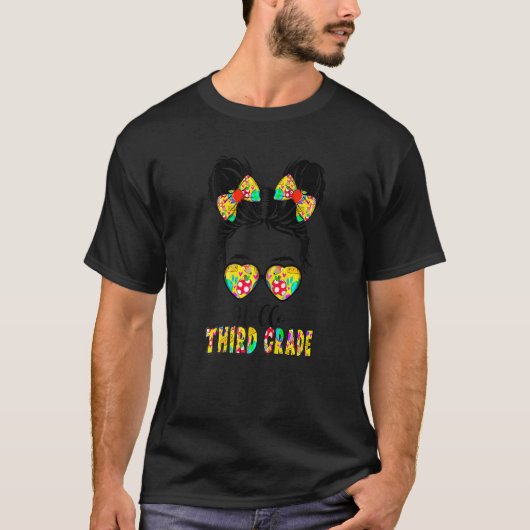 ハロー3年生メッシーバンガールズ3年生バックT Tシャツ (正面)
