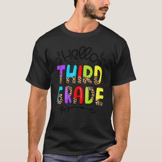 ハロー3年生先生キッズ新学期第3 Tシャツ (正面)
