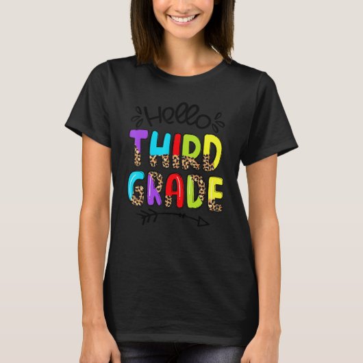 ハロー3年生先生キッズ新学期第3 Tシャツ (正面)