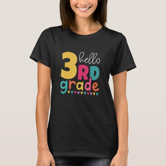 ハロー3年生1日目新学期3年生 Tシャツ (正面)