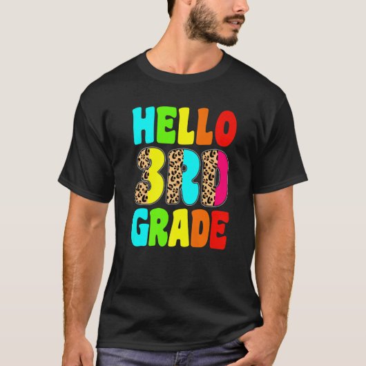ハロー3級ヒョウ新学期初日 Tシャツ (正面)