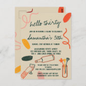 ハロー30サーティティースワイナリーランチ誕生日 ポストカード (正面/裏面)