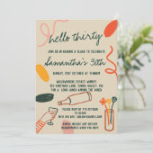 ハロー30サーティティースワイナリーランチ誕生日 招待状 (スタンド正面)