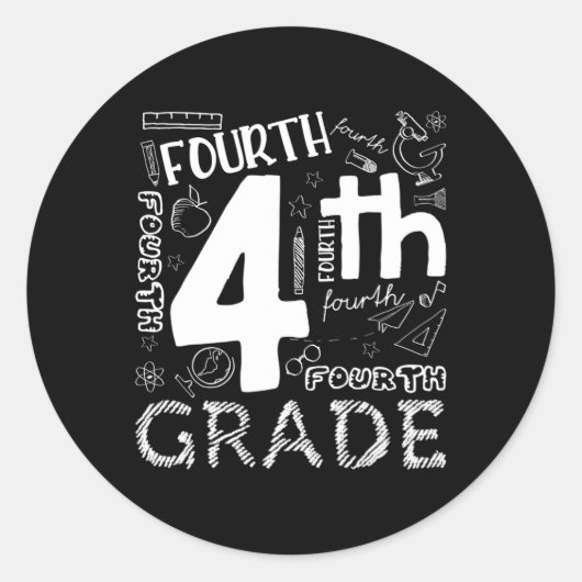 ハロー4年生先生少年チーム4年生 ラウンドシール (正面)
