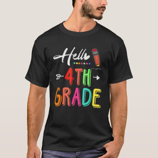 ハロー4年生先生新学期 Tシャツ (正面)