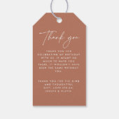 ハロー5モダンシンプル歳テラコッタ50歳の誕生日 ギフトタグ (裏面)