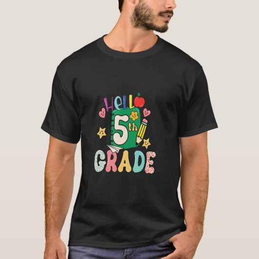 ハロー5年生チーム5年生新学期チーム Tシャツ (正面)