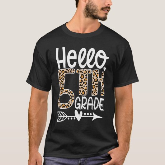 ハロー5年生ヒョウ幸せ初日 Tシャツ (正面)