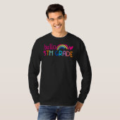 ハロー5年生レインボーfor先生学生戻る tシャツ (正面フル)