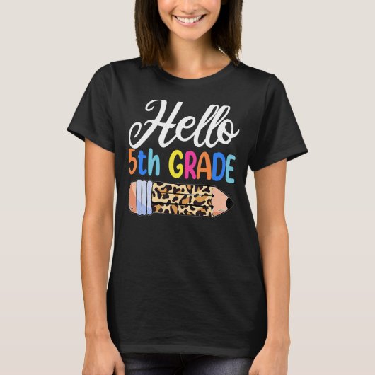 ハロー5年生先生レオパの初日 Tシャツ (正面)