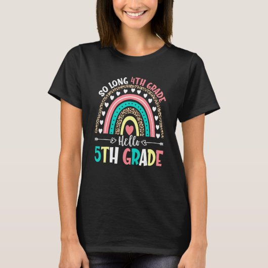 ハロー5年生先生学生新学期ライ Tシャツ (正面)