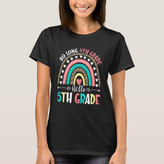 ハロー5年生先生学生新学期ライ Tシャツ (正面)