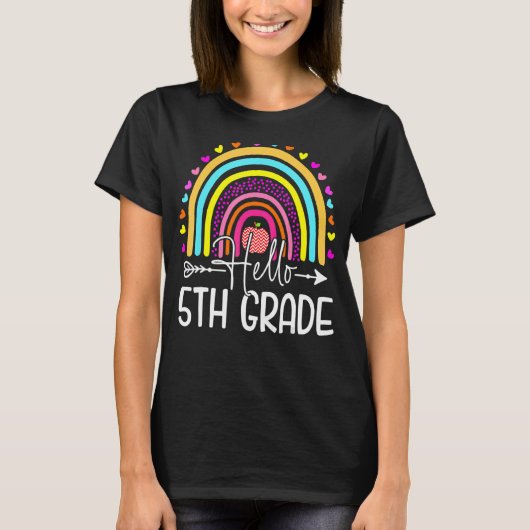 ハロー5年生先生新学期Ra Tシャツ (正面)