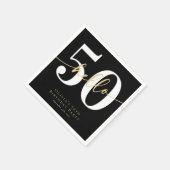 ハロー50歳の誕生日パーティー スタンダードカクテルナプキン (角)