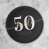 ハロー50歳の誕生日パーティー ペーパープレート