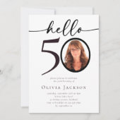 ハロー50歳の誕生日パーティー 招待状 (正面)