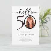 ハロー50歳の誕生日パーティー 招待状 (スタンド正面)