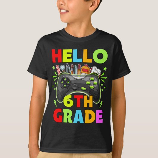 ハロー6年生先生6年生新学期 Tシャツ (正面)