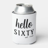 ハロー60パーソナライズされた誕生日 缶クーラー (缶正面)