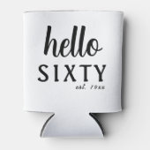 ハロー60パーソナライズされた誕生日 缶クーラー (正面)