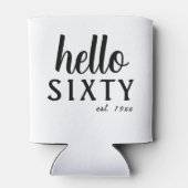 ハロー60パーソナライズされた誕生日 缶クーラー (裏面)