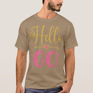 ハロー60歳の女性60誕生日 Tシャツ