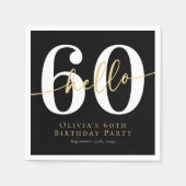 ハロー60歳60歳の誕生日パーティー スタンダードカクテルナプキン (正面)