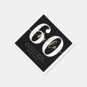 ハロー60歳60歳の誕生日パーティー スタンダードカクテルナプキン (角)