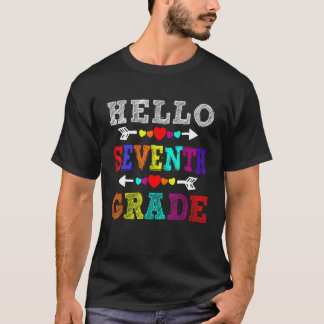 ハロー7年生レインボー7年生先生キッズ Tシャツ