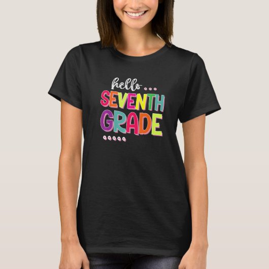 ハロー7年生新学期先生生 Tシャツ (正面)