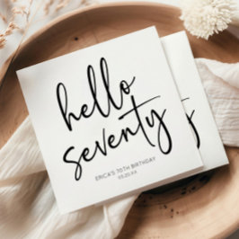 ハロー70ミニマリスト70th誕生日パーティー スタンダードカクテルナプキン