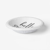 ハロー70ミニマリスト70th誕生日パーティー ペーパーボウル (傾斜あり)