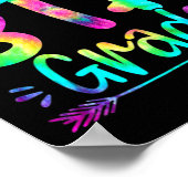 ハロー8年生チーム絞り染め新学期ティーシュ ポスター (角)