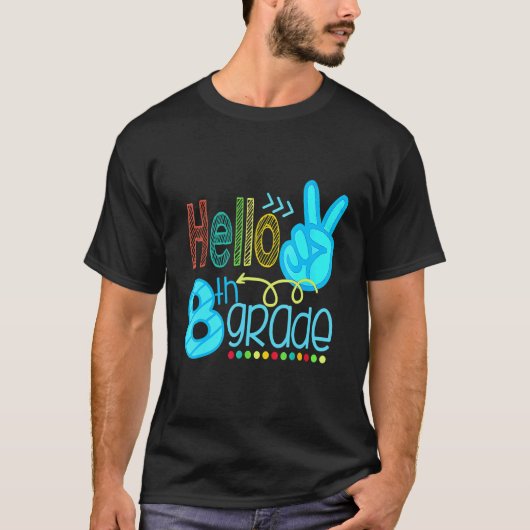 ハロー8年生チーム8年生新学期 Tシャツ (正面)