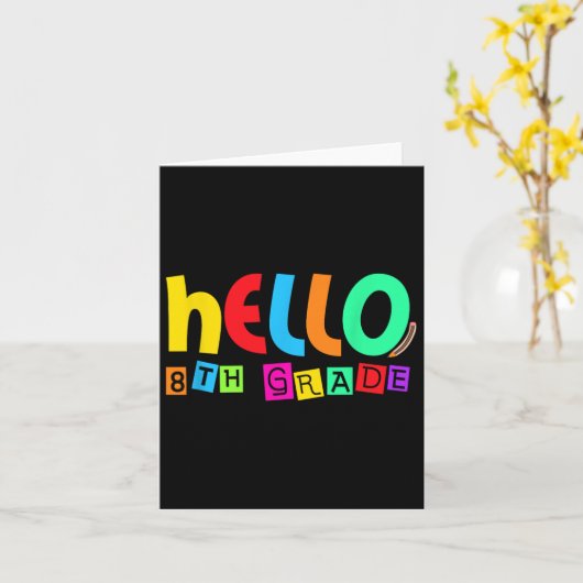 ハロー8年生新学期 カード (黄色い花)