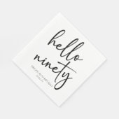 ハロー90ミニマシンプルリスト90th誕生日パーティー スタンダードランチョンナプキン (角)