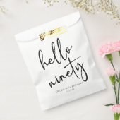 ハロー90ミニマシンプルリスト90th誕生日パーティー フェイバーバッグ (封をした状態)