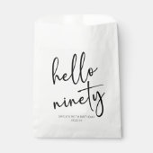 ハロー90ミニマシンプルリスト90th誕生日パーティー フェイバーバッグ (正面)