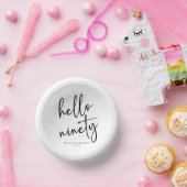 ハロー90ミニマシンプルリスト90th誕生日パーティー ペーパーボウル (パーティー)