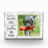 ハロー・お気に入りのハーロー・ハーベスト・グッドバイ・ペット記念碑 フォトブロック (正面)