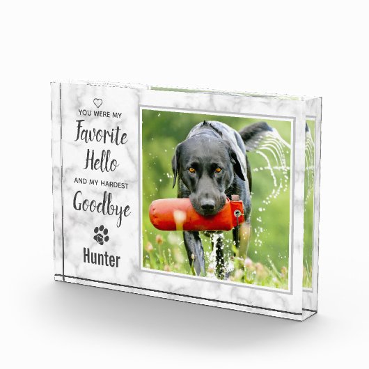 ハロー・お気に入りのハーロー・ハーベスト・グッドバイ・ペット記念碑 フォトブロック (右)
