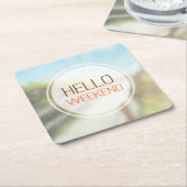 ハロー·ウィークエンド2 スクエアペーパーコースター (アングル)