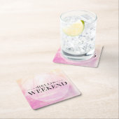 ハロー·ウィークエンド スクエアペーパーコースター (インサイチュ)