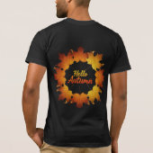 ハロー・オータム・メイプルリーフリース Tシャツ (裏面)
