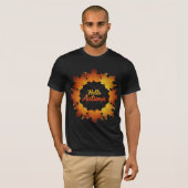 ハロー・オータム・メイプルリーフリース Tシャツ (正面フル)