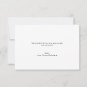 ハロー カスタム フォト コラージュ ベビー シャワー サンキューカード (裏面)