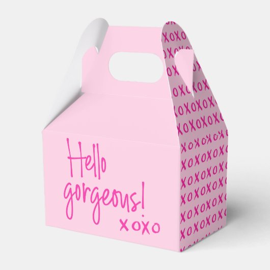 ハロー ゴージャス XOXO ピンク チック フェイバーボックス (正面サイド)