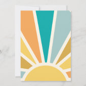 ハロー・サン レトロ ベイビー シャワー 招待状 (裏面)